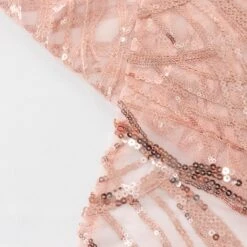 Wave Mesh Square Table Overlay With Embroidered Sequins 72"x72" -Home Decor Promotional Store LAY72 02 WAVE 046 D04