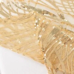 Wave Mesh Square Table Overlay With Embroidered Sequins 72"x72" -Home Decor Promotional Store LAY72 02 WAVE CHMP D04