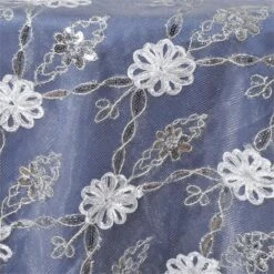 72"x72" Satin Sequin Floral Embroidered Lace Table Overlay -Home Decor Promotional Store LAY72 26 PARENT 3