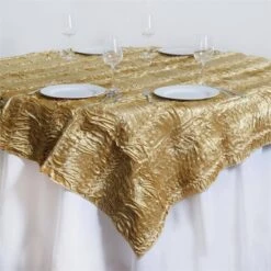 72" Crushed Satin Wavy Square Overlay - Table Linens Decor 16 72" Crushed Satin Wavy Square Overlay - Table Linens Decor -Home Decor Promotional Store LAY72 29 CHMP.1