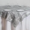 72" Crushed Satin Wavy Square Overlay - Table Linens Decor