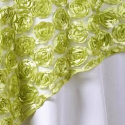 72" X 72" Satin Rosette Lace Square Overlay 27 72" X 72" Satin Rosette Lace Square Overlay -Home Decor Promotional Store LAY72 32 021 D01