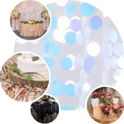 72" X 72" Premium Big Payette Sequin Square Table Overlay -Home Decor Promotional Store LAY72 71 PARENT 2