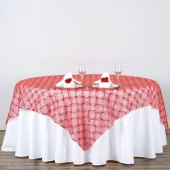 85" X 85" Organza Overlay With Sequin Circle Designs -Home Decor Promotional Store LAY85 41 032 01 cf3c5f0e 98ad 464b 9a7c becfafabcefd