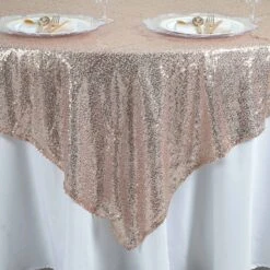 90"X90" Premium Sequin Tablecloth Overlay, Square Table Overlay -Home Decor Promotional Store LAY90 02 046 D01
