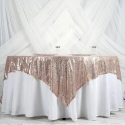 90"X90" Premium Sequin Tablecloth Overlay, Square Table Overlay -Home Decor Promotional Store LAY90 02 046 02