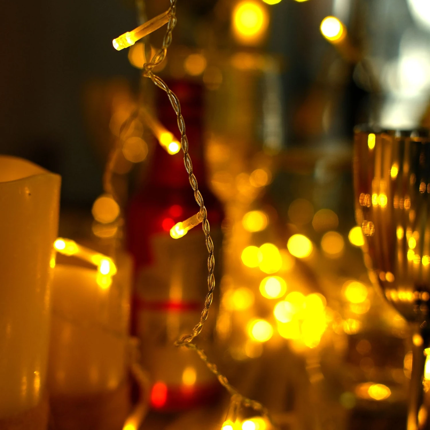 192 LED Icicle Fairy String Light Curtain Backdrop 5ftx8ft Plug In Panel With 8 LED Light Strands 18 192 LED Icicle Fairy String Light Curtain Backdrop 5ftx8ft Plug In Panel With 8 LED Light Strands - Image 18