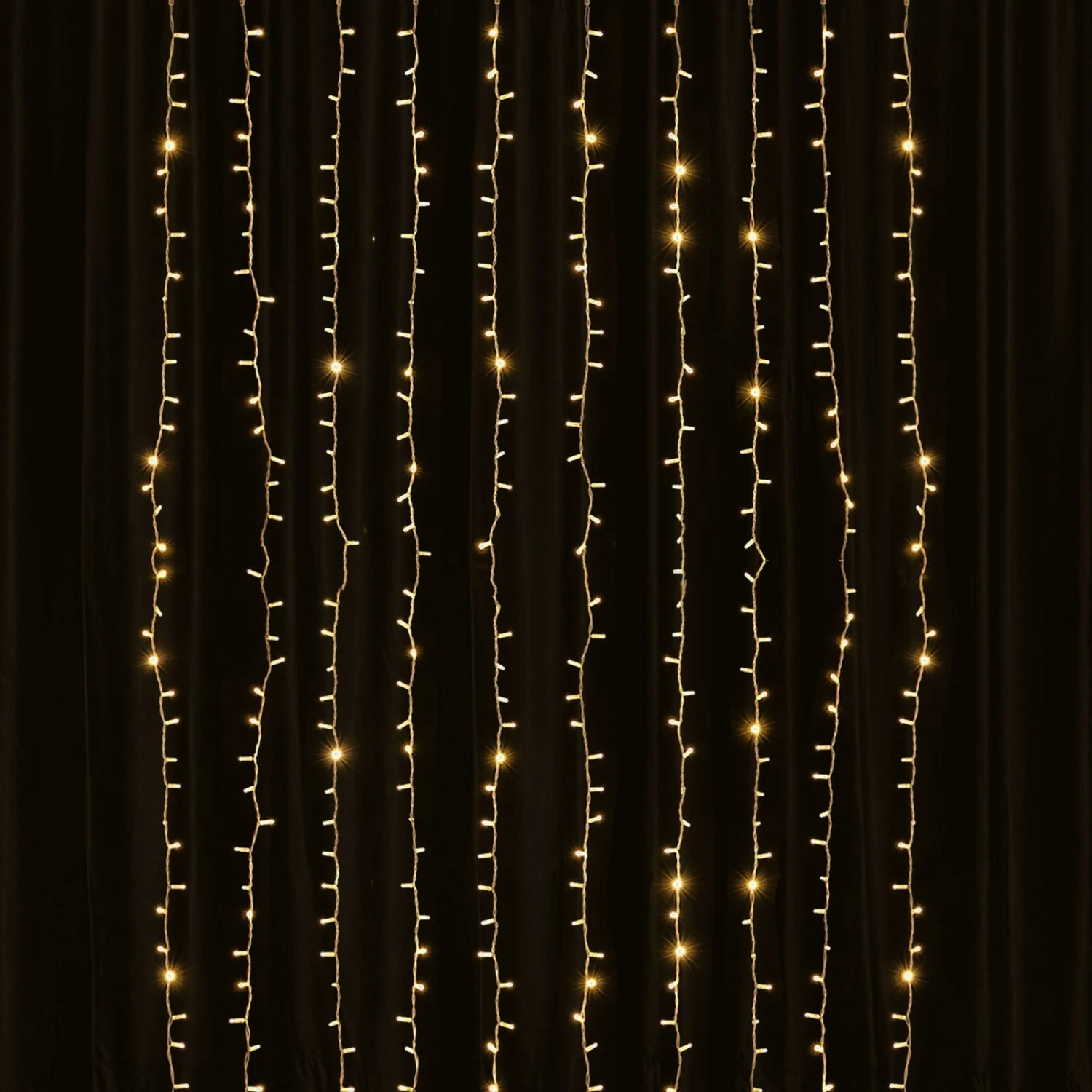 192 LED Icicle Fairy String Light Curtain Backdrop 5ftx8ft Plug In Panel With 8 LED Light Strands 17 192 LED Icicle Fairy String Light Curtain Backdrop 5ftx8ft Plug In Panel With 8 LED Light Strands - Image 17