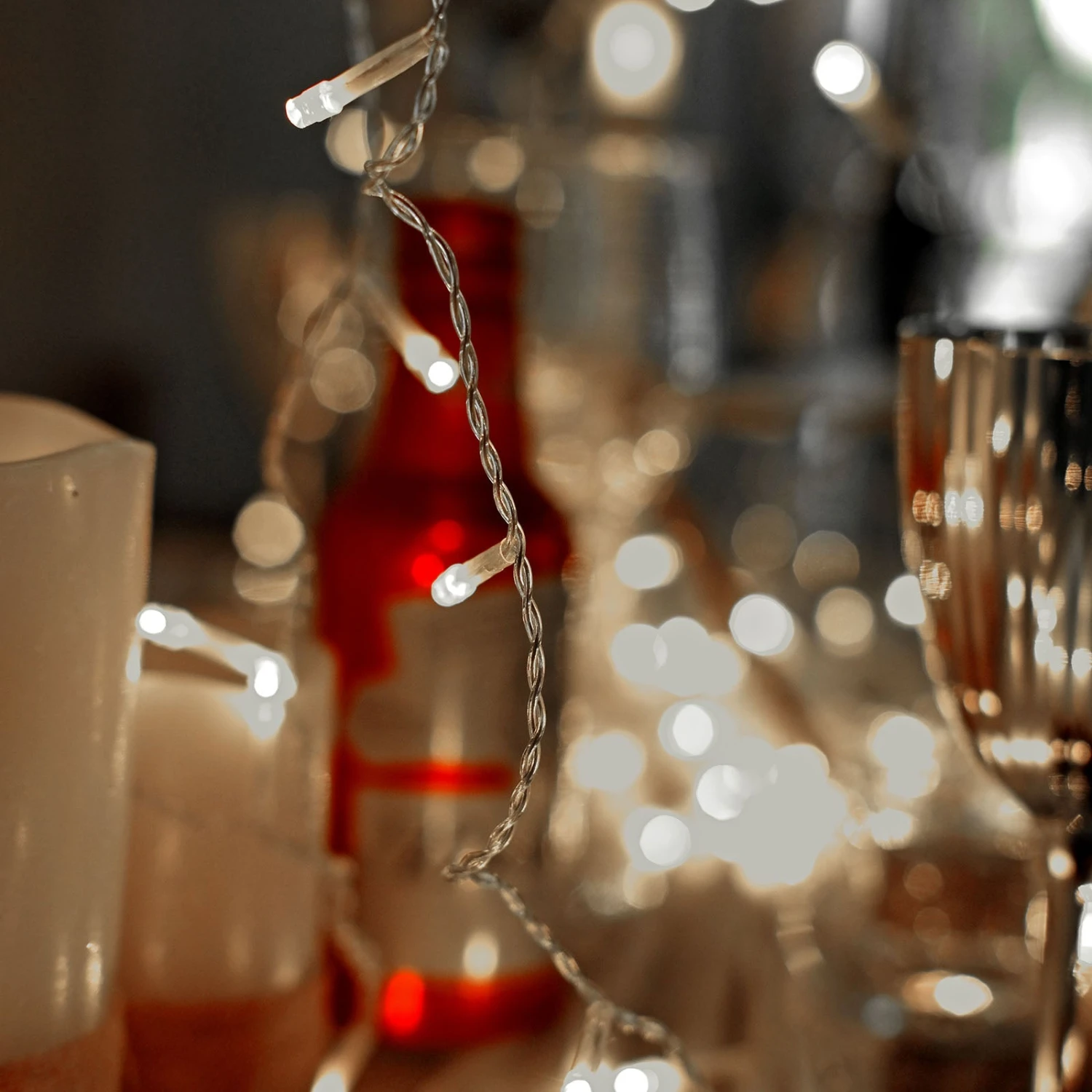 192 LED Icicle Fairy String Light Curtain Backdrop 5ftx8ft Plug In Panel With 8 LED Light Strands 12 192 LED Icicle Fairy String Light Curtain Backdrop 5ftx8ft Plug In Panel With 8 LED Light Strands - Image 12