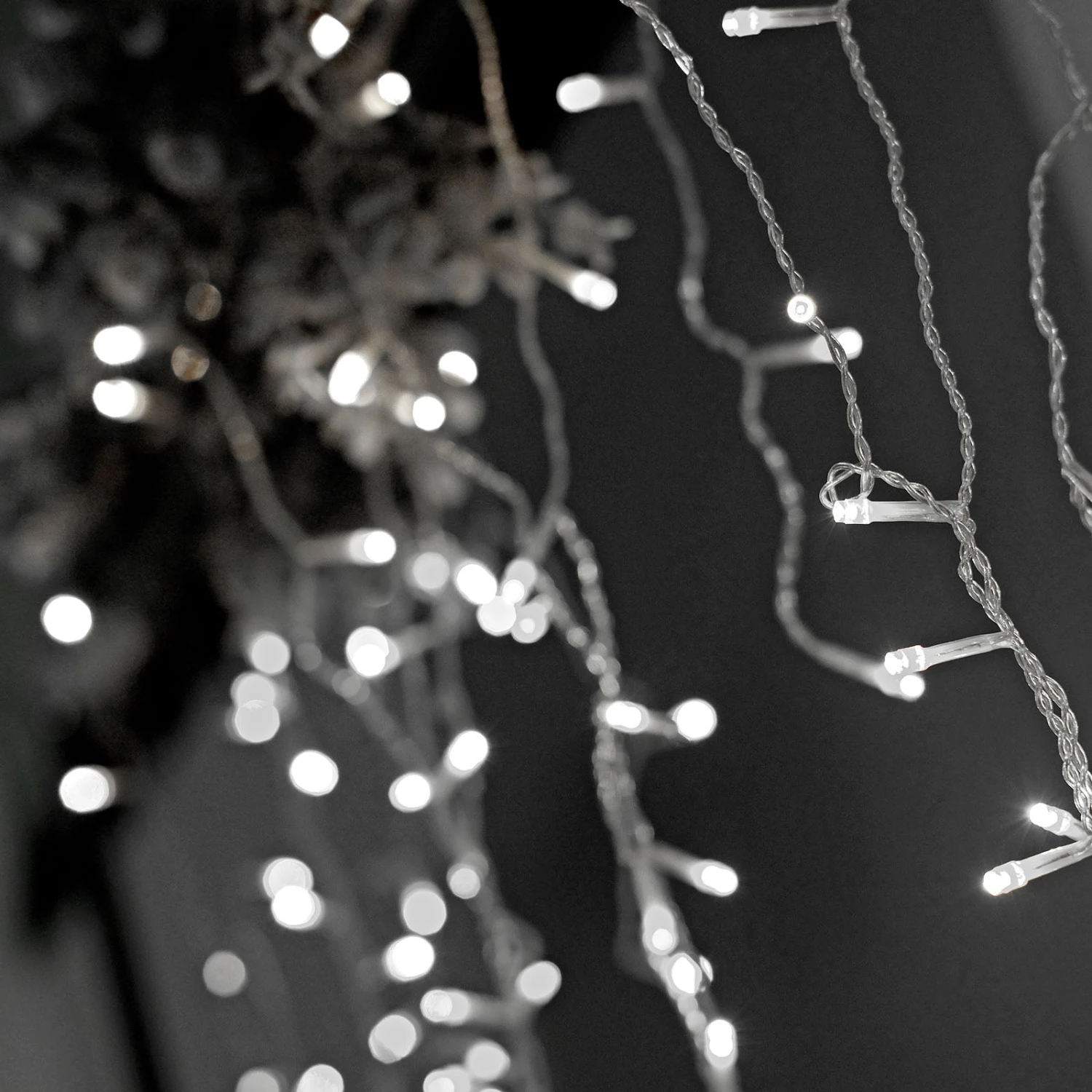 192 LED Icicle Fairy String Light Curtain Backdrop 5ftx8ft Plug In Panel With 8 LED Light Strands 14 192 LED Icicle Fairy String Light Curtain Backdrop 5ftx8ft Plug In Panel With 8 LED Light Strands - Image 14