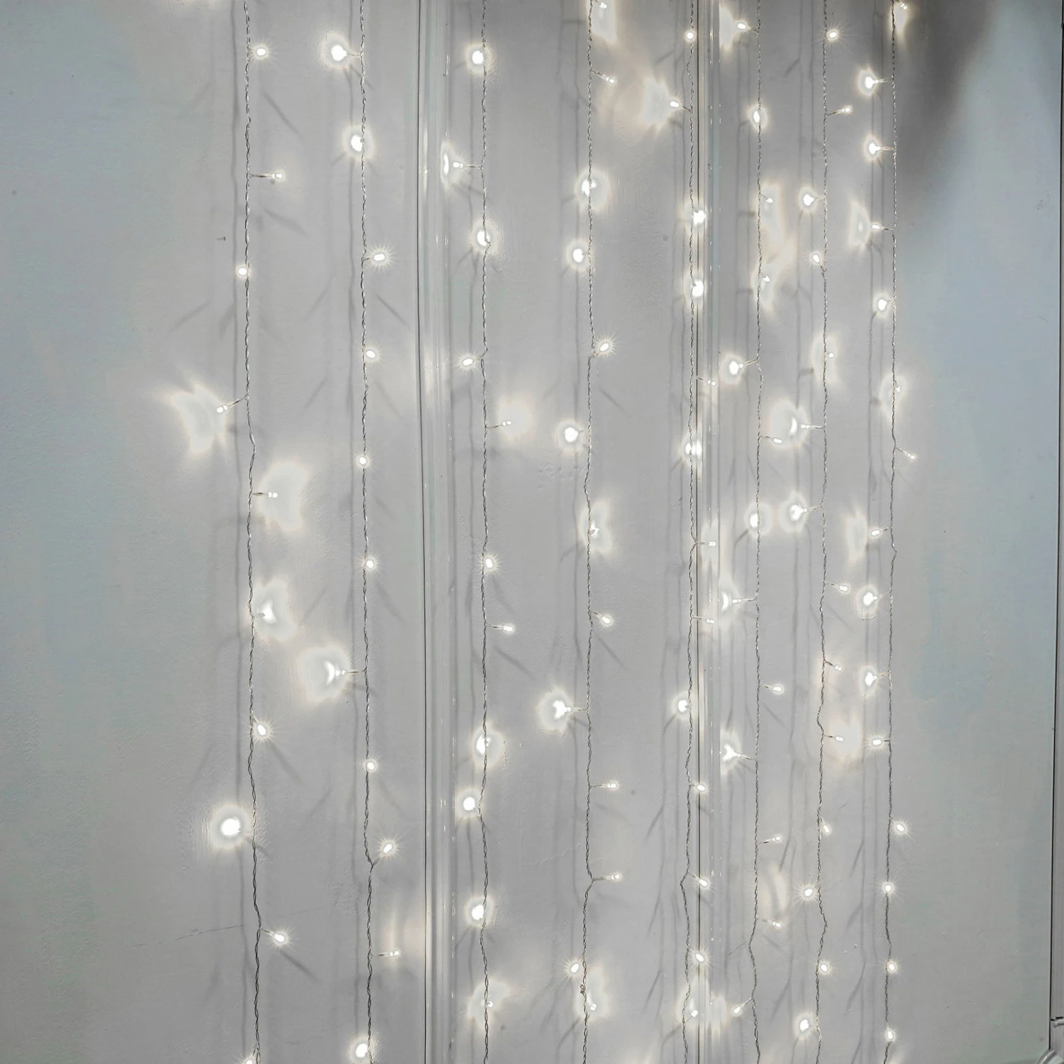 192 LED Icicle Fairy String Light Curtain Backdrop 5ftx8ft Plug In Panel With 8 LED Light Strands 15 192 LED Icicle Fairy String Light Curtain Backdrop 5ftx8ft Plug In Panel With 8 LED Light Strands - Image 15