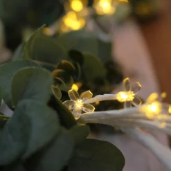 8.5ft Warm White Cherry Blossom Decorative LED Fairy String Lights, Battery-Operated Flower Party Lights -Home Decor Promotional Store LEDSTR31 CLR D07