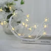 8.5ft Warm White Cherry Blossom Decorative LED Fairy String Lights, Battery-Operated Flower Party Lights