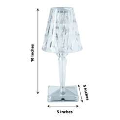 Warm White Crystal Diamond Acrylic LED Desk Lamp, USB Rechargeable Night Light, Decorative Light, Touch Operated - 10" Tall -Home Decor Promotional Store LED ACRY LAMP01 ASST 98.progressive f63e81c1 1267 4451 8498 296229de95ad