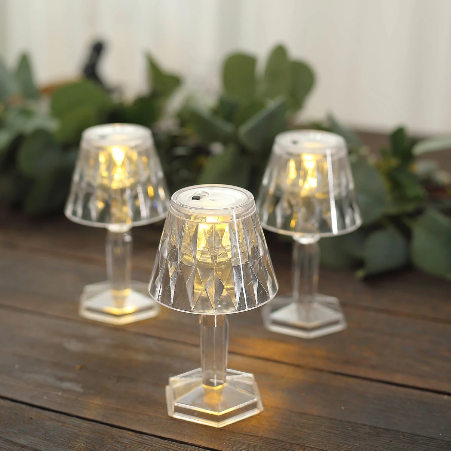 6 Pack Warm White Clear Crystal Mini Acrylic LED Desk Lamps, Decorative Accent Night Lights 4.5" 1 6 Pack Warm White Clear Crystal Mini Acrylic LED Desk Lamps, Decorative Accent Night Lights 4.5"