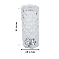 Rose Crystal Diamond Acrylic LED Color Changing Decorative Table Lamp, Touch + Remote Operated Pillar Light - 3.5"X8.5" -Home Decor Promotional Store LED ACRY LAMP02 ASST 98.progressive 74707c99 1b60 4966 b0c6 63547d3871c4