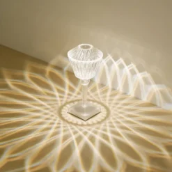 10" LED Acrylic Crystal Prism Color Changing Cordless Table Lamp, Rechargeable Touch Control Accent Lamp -Home Decor Promotional Store LED ACRY LAMP04 ASST D09