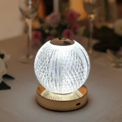 5" Diamond Cut Crystal Ball Dimmable LED Table Lamp With Touch Control, Cordless Rechargeable Decorative Night Light -Home Decor Promotional Store LED ACRY LAMP07 ASST D02 04264d95 4e1d 44cb b6df 51477eb4a878