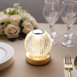 5" Diamond Cut Crystal Ball Dimmable LED Table Lamp With Touch Control, Cordless Rechargeable Decorative Night Light -Home Decor Promotional Store LED ACRY LAMP07 ASST D03 c14899ae 0976 4243 9bb4 3219a4503328