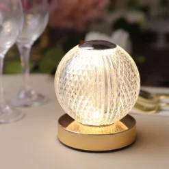 5" Diamond Cut Crystal Ball Dimmable LED Table Lamp With Touch Control, Cordless Rechargeable Decorative Night Light -Home Decor Promotional Store LED ACRY LAMP07 ASST D04 9b736430 d3c5 45ea 9539 a5e047ef6942