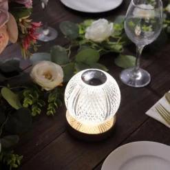 5" Diamond Cut Crystal Ball Dimmable LED Table Lamp With Touch Control, Cordless Rechargeable Decorative Night Light -Home Decor Promotional Store LED ACRY LAMP07 ASST D06 9b12e159 36dc 45b4 9145 393daddd330d