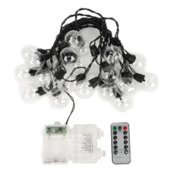 26ft Warm White Outdoor / Indoor 8-Mode Dimmable String LED Lights, Waterproof Remote Operated With 25 Clear Bulbs -Home Decor Promotional Store LED BALL05 CLR 99