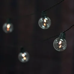 26ft Warm White Outdoor / Indoor 8-Mode Dimmable String LED Lights, Waterproof Remote Operated With 25 Clear Bulbs -Home Decor Promotional Store LED BALL05 CLR D03