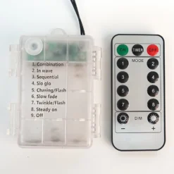 26ft Warm White Outdoor / Indoor 8-Mode Dimmable String LED Lights, Waterproof Remote Operated With 25 Clear Bulbs -Home Decor Promotional Store LED BALL05 CLR D08