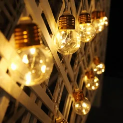 13ft Warm White Indoor 8-Mode Dimmable Fairy Light Bulb String Lights, Remote Operated LEDs With 10 Gold Base Clear Bulbs 18 13ft Warm White Indoor 8-Mode Dimmable Fairy Light Bulb String Lights, Remote Operated LEDs With 10 Gold Base Clear Bulbs -Home Decor Promotional Store LED BALL10 GOLD D01