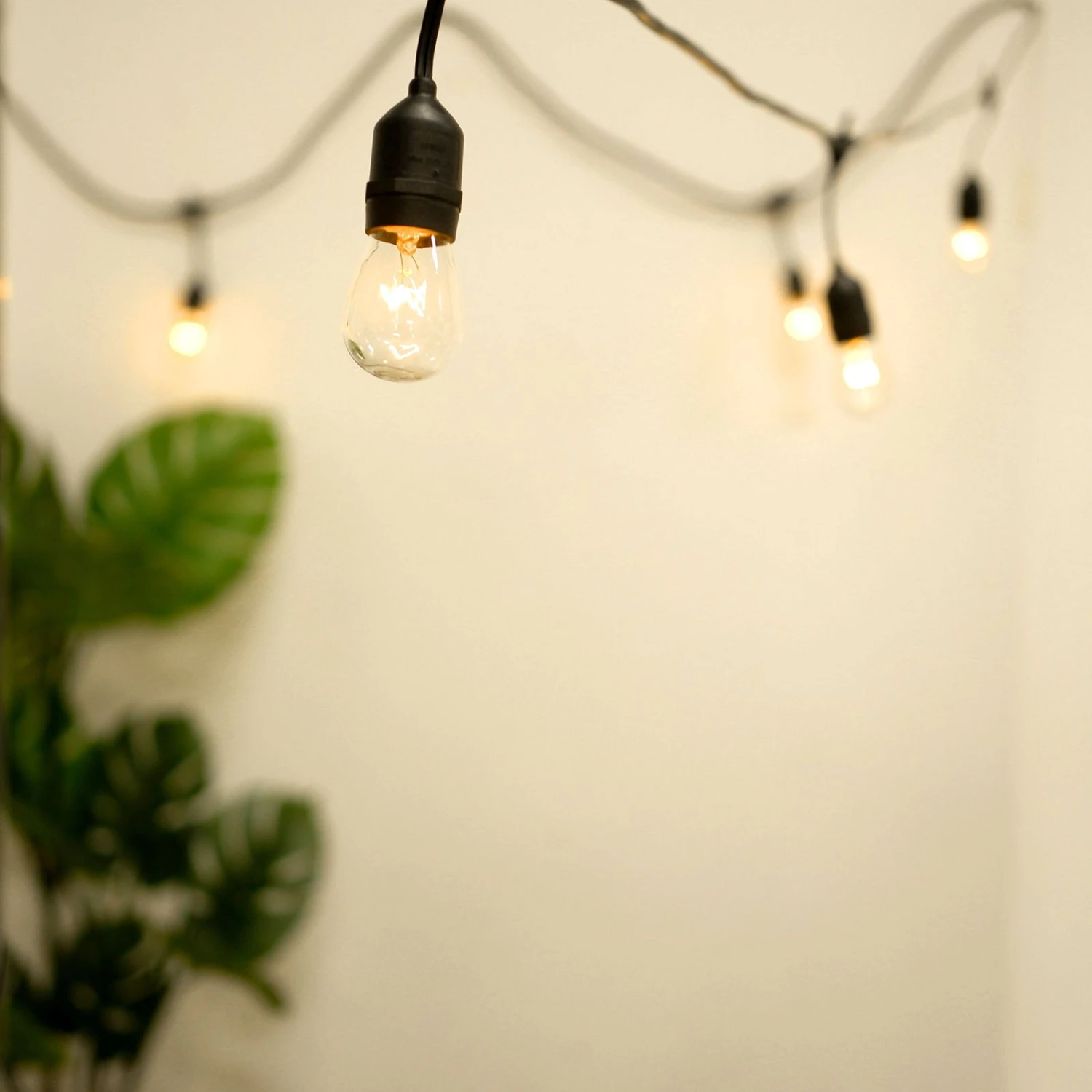 48ft Warm White Connectable Hanging Outdoor Or Indoor String Lights, Waterproof 120V With 18 Incandescent Glass Light Bulbs 7 48ft Warm White Connectable Hanging Outdoor Or Indoor String Lights, Waterproof 120V With 18 Incandescent Glass Light Bulbs - Image 7