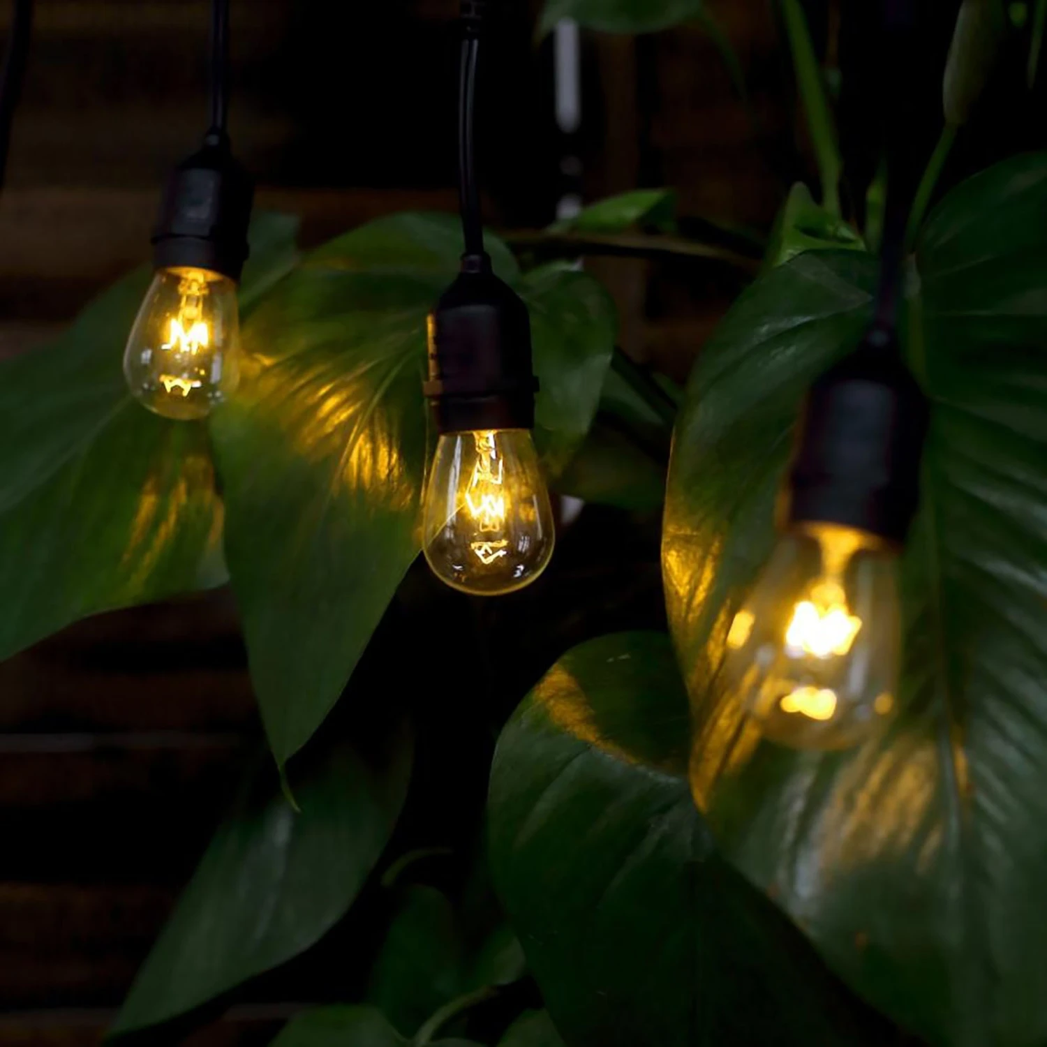 48ft Warm White Connectable Hanging Outdoor Or Indoor String Lights, Waterproof 120V With 18 Incandescent Glass Light Bulbs 10 48ft Warm White Connectable Hanging Outdoor Or Indoor String Lights, Waterproof 120V With 18 Incandescent Glass Light Bulbs - Image 10