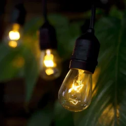 48ft Warm White Connectable Hanging Outdoor Or Indoor String Lights, Waterproof 120V With 18 Incandescent Glass Light Bulbs 29 48ft Warm White Connectable Hanging Outdoor Or Indoor String Lights, Waterproof 120V With 18 Incandescent Glass Light Bulbs -Home Decor Promotional Store LED BALL12 48FT CLR D05