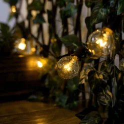 25ft Warm White Connectable Hanging Outdoor Or Indoor String Lights, Waterproof 120V With 28 Incandescent Glass Light Bulbs -Home Decor Promotional Store LED BALL13 25FT CLR D03