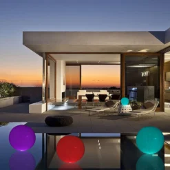 Floating Pool Light Up Glow Ball, Inflatable Outdoor Garden Lights With Remote - 13 RGB Colors And 3 Color Modes