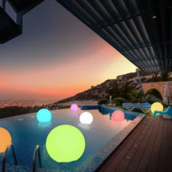 LED Color Cordless Changing Floating Pool Lights With Remote, Garden Light Up Ball - 16 RGB Colors With 4 Color Modes -Home Decor Promotional Store LED BALL15 2