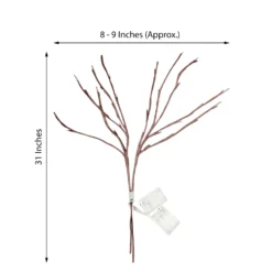 3 Pack | 31" Artificial Tree Twig Lights, Lighted Branches With 60 Bright Warm White LED Bulbs 21 3 Pack | 31" Artificial Tree Twig Lights, Lighted Branches With 60 Bright Warm White LED Bulbs -Home Decor Promotional Store LED BRCH02 BRN 98