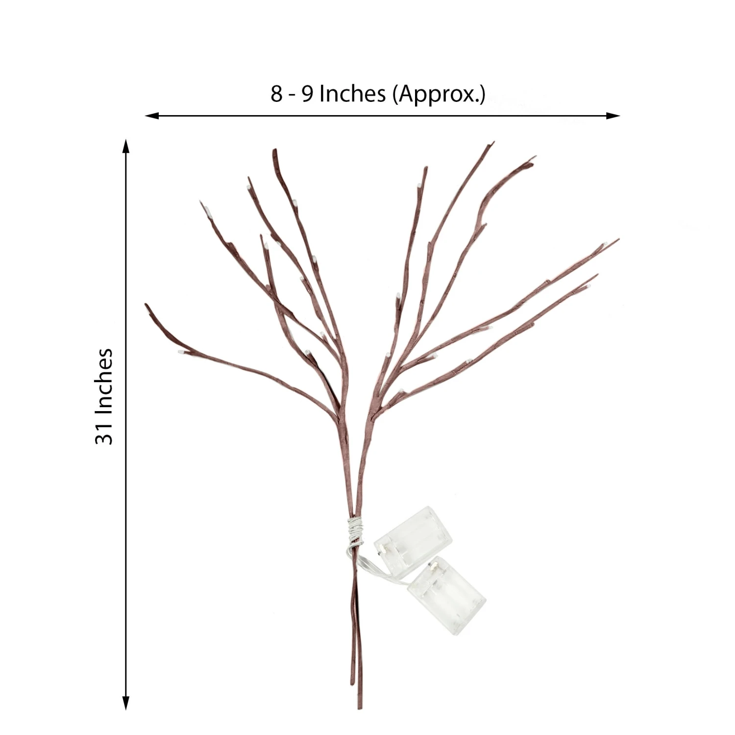 3 Pack | 31" Artificial Tree Twig Lights, Lighted Branches With 60 Bright Warm White LED Bulbs 6 3 Pack | 31" Artificial Tree Twig Lights, Lighted Branches With 60 Bright Warm White LED Bulbs - Image 6