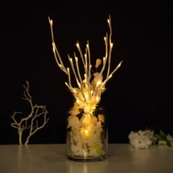 3 Pack | 31" Artificial Tree Twig Lights, Lighted Branches With 60 Bright Warm White LED Bulbs 23 3 Pack | 31" Artificial Tree Twig Lights, Lighted Branches With 60 Bright Warm White LED Bulbs -Home Decor Promotional Store LED BRCH02 WHT D08