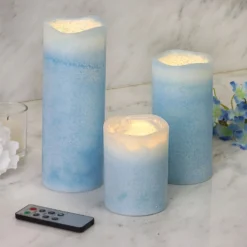 Flameless LED Pillar Candles, Remote Operated Battery Powered 4", 6", 8" 27 Flameless LED Pillar Candles, Remote Operated Battery Powered 4", 6", 8" -Home Decor Promotional Store LED CAND PL01 BLUE 01.progressive e2947546 ce78 4b5e 8e32 e4e61b362bb0