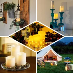 Flameless LED Pillar Candles, Remote Operated Battery Powered 4", 6", 8" 22 Flameless LED Pillar Candles, Remote Operated Battery Powered 4", 6", 8" -Home Decor Promotional Store LED CAND PL01 EBC2.progressive 8d232869 cdf2 455e 9874 13531bc6925d
