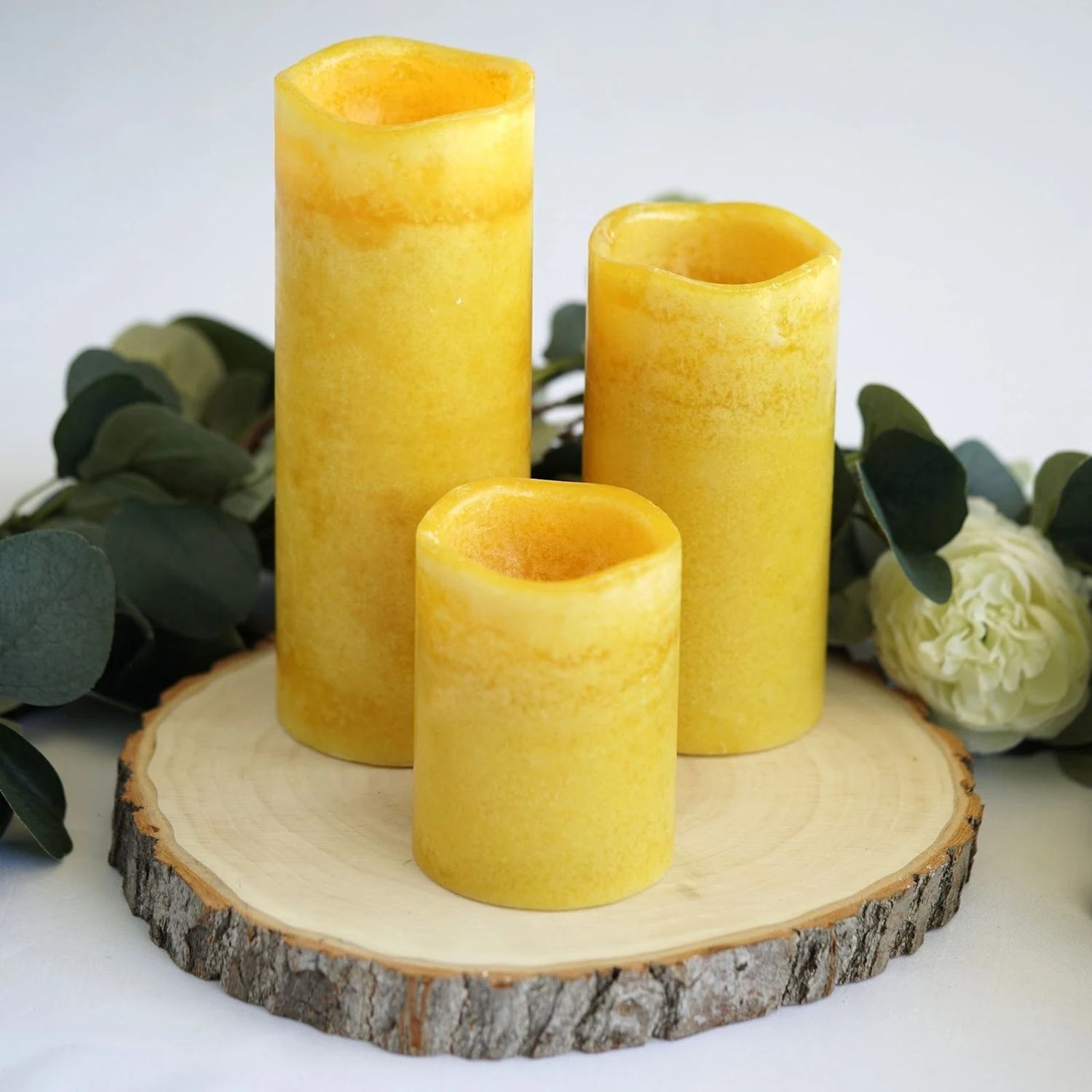 Flameless LED Pillar Candles, Remote Operated Battery Powered 4", 6", 8" 4 Flameless LED Pillar Candles, Remote Operated Battery Powered 4", 6", 8" - Image 4