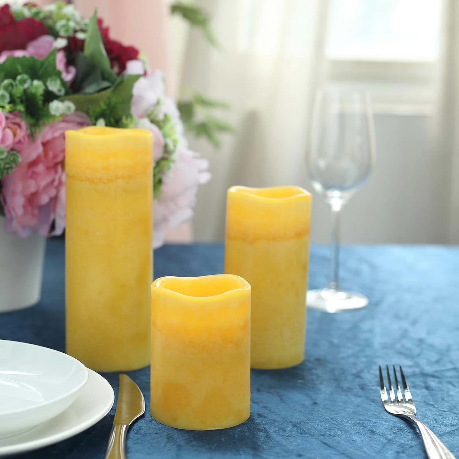 Flameless LED Pillar Candles, Remote Operated Battery Powered 4", 6", 8" 10 Flameless LED Pillar Candles, Remote Operated Battery Powered 4", 6", 8" - Image 10