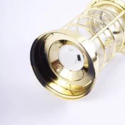 3 Pack Gold Mini LED Tealight Candle Lantern Lamps, Battery Operated Decorative Lanterns - 7" -Home Decor Promotional Store LED CAND PL09 GOLD D08