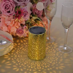 3 Pack Gold Flower Design Hanging LED Lantern Lights, Battery Operated Decorative Garden Lanterns - 3"x5" 15 3 Pack Gold Flower Design Hanging LED Lantern Lights, Battery Operated Decorative Garden Lanterns - 3"x5" -Home Decor Promotional Store LED CAND PL10 GOLD D02