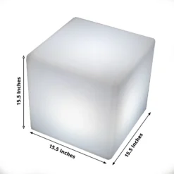 15.5" Color Changing Cordless LED Light Up Cube Table Stool, Rechargeable Waterproof Illuminated Furniture 30 15.5" Color Changing Cordless LED Light Up Cube Table Stool, Rechargeable Waterproof Illuminated Furniture -Home Decor Promotional Store LED FURN CUBE 01 16 98.progressive 32e7a6f8 892a 4149 8104 8616f78d3366