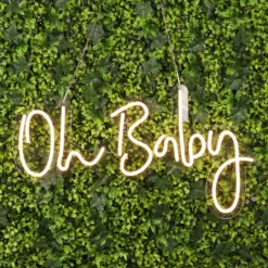26" Oh Baby Neon Light Sign, LED Reusable Wall Décor Lights With 5ft Hanging Chain -Home Decor Promotional Store LED NEOSIGN01 BABY CLR D06.progressive d8bdb83a e230 4224 845d 98c4c360a1ad