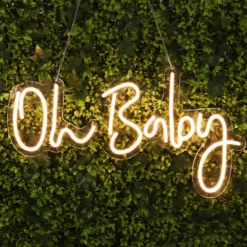 26" Oh Baby Neon Light Sign, LED Reusable Wall Décor Lights With 5ft Hanging Chain -Home Decor Promotional Store LED NEOSIGN01 BABY CLR D10.progressive 72efc21e e9ca 45d7 acb9 fe38e3a7d6e5