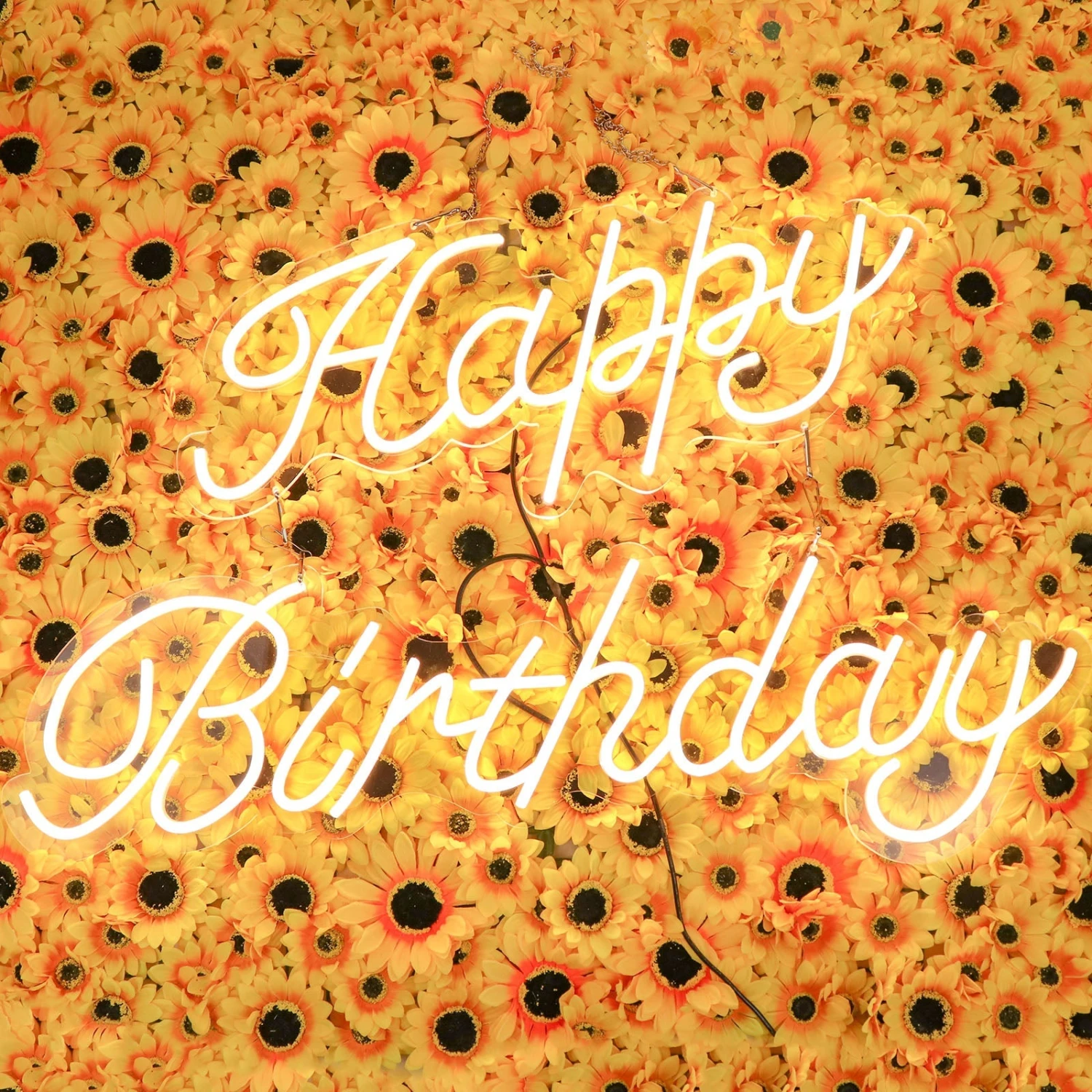 32" Happy Birthday Neon Light Sign, LED Reusable Wall Décor Lights With 5ft Hanging Chain 5 32" Happy Birthday Neon Light Sign, LED Reusable Wall Décor Lights With 5ft Hanging Chain - Image 5