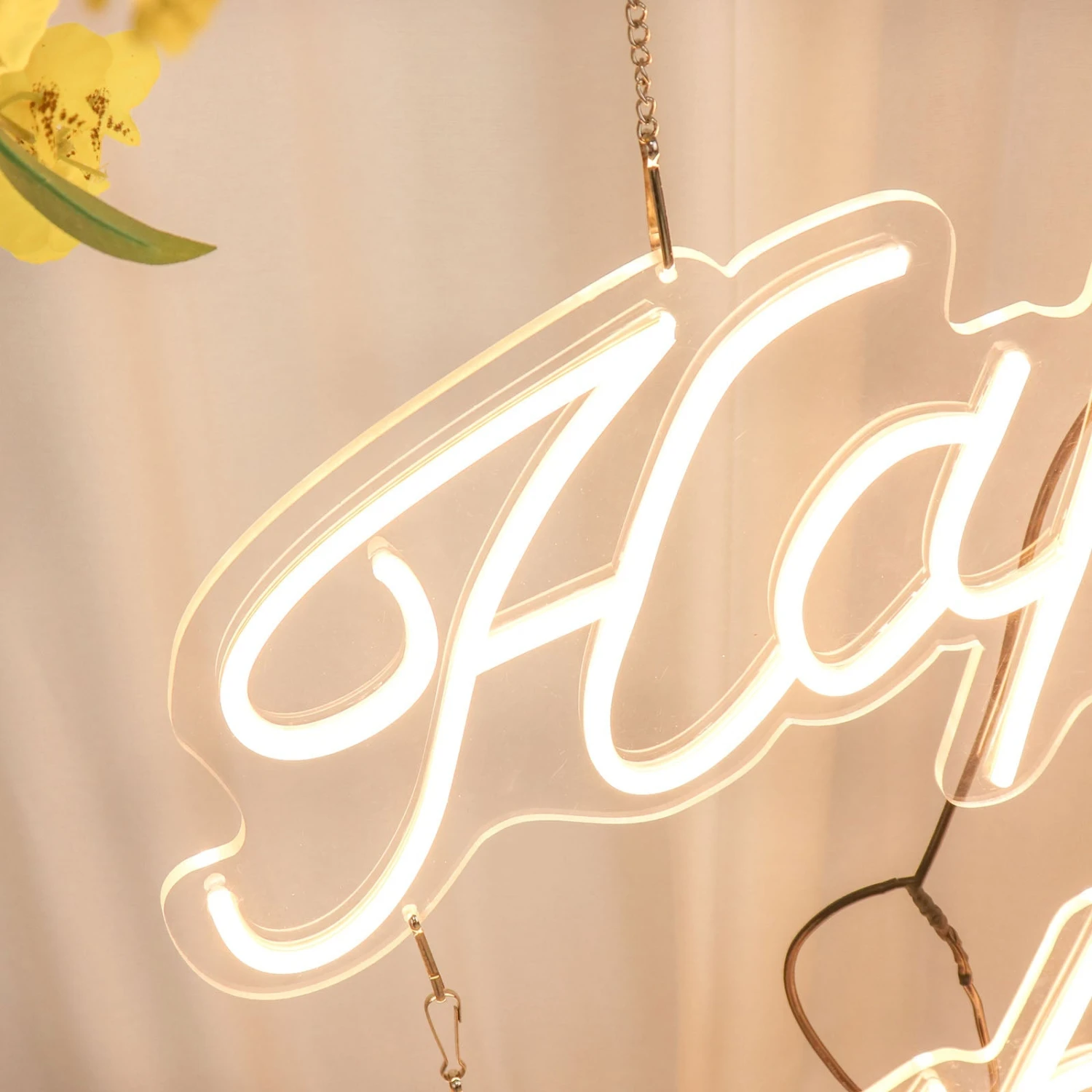 32" Happy Birthday Neon Light Sign, LED Reusable Wall Décor Lights With 5ft Hanging Chain 10 32" Happy Birthday Neon Light Sign, LED Reusable Wall Décor Lights With 5ft Hanging Chain - Image 10