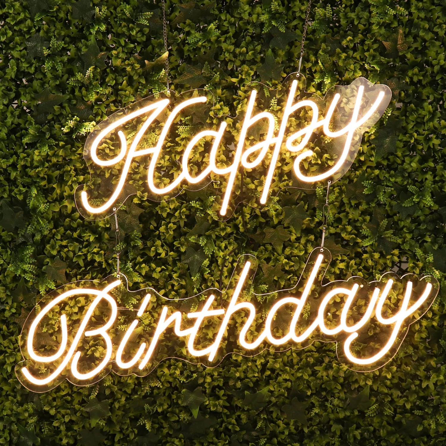 32" Happy Birthday Neon Light Sign, LED Reusable Wall Décor Lights With 5ft Hanging Chain 7 32" Happy Birthday Neon Light Sign, LED Reusable Wall Décor Lights With 5ft Hanging Chain - Image 7